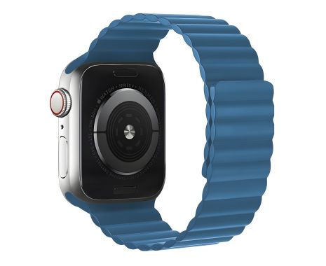 Синій ремінець Hoco WA07 magnetic для iWatch 38/40/41mm силіконовий