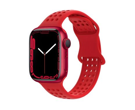 Ремінець Hoco WA08 honeycomb big red для iWatch 42/44/45/49mm силіконовий