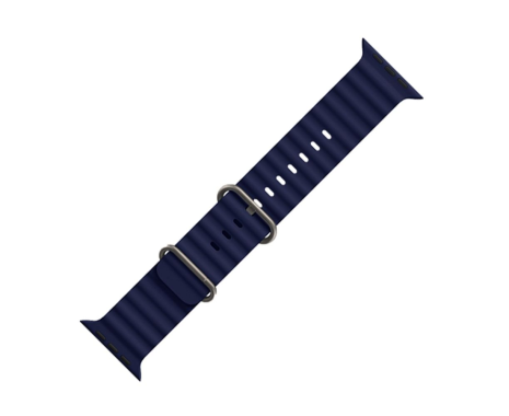 Силіконовий ремінець Hoco iWatch WA12 marine double buckle 38, 40, 41mm blue Силіконовий ремінець Hoco iWatch WA12 marine double buckle 38, 40, 41mm blue