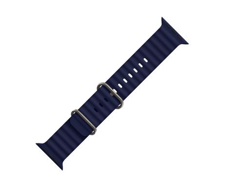 Ремешок Hoco WA12 силиконовый, морской стиль, двойная пряжка 42/ 44/ 45/ 49mm синий Ремешок Hoco WA12 силиконовый, морской стиль, двойная пряжка 42/ 44/ 45/ 49mm синий
