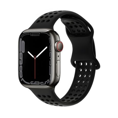 Силиконовый ремешок Hoco iWatch WA08 honeycomb black 38/40/41mm Силиконовый ремешок Hoco iWatch WA08 honeycomb black 38/40/41mm