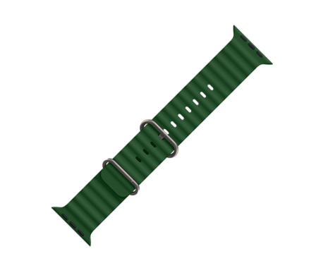 Силіконовий ремінець Hoco iWatch WA12 marine double buckle 38, 40, 41mm alfalfa Силіконовий ремінець Hoco iWatch WA12 marine double buckle 38, 40, 41mm alfalfa