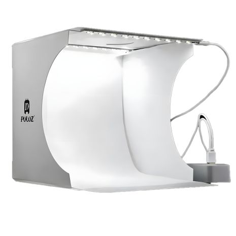 Puluz Лайткуб (фотобокс) PU5022 LED (24 х 23 х 22 см) с комплектом из 2 LED панелей белый