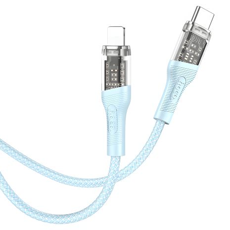 Кабель Hoco U111 PD Type-C to Lightning 1.2m блакитний
