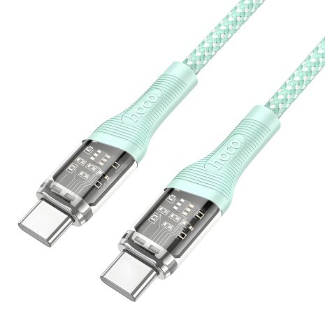 Кабель Hoco U111 60W Type-C to Type-C PD 1.2m світло-зелений