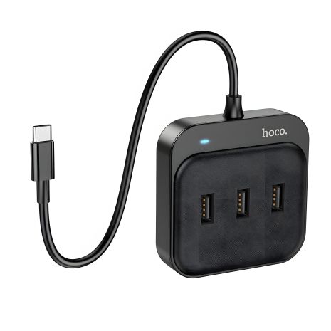Hoco HB31 мультіадаптер-хаб Type-C до 4 USB 2.0 (F) 0.2m