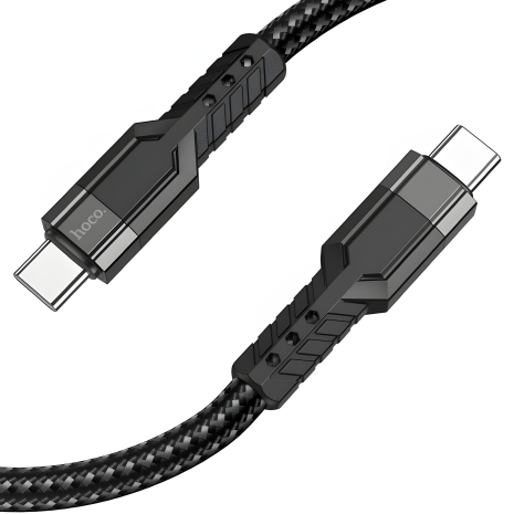 Кабель Hoco U110 60W Type-C to Type-C PD 1.2m чорний