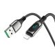 Hoco S51 кабель з дисплеєм USB до Lightning 1.2m чорний