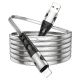 Кабель Hoco U105 Lightning to USB 1.2m сріблястий Кабель Hoco U105 Lightning to USB 1.2m сріблястий