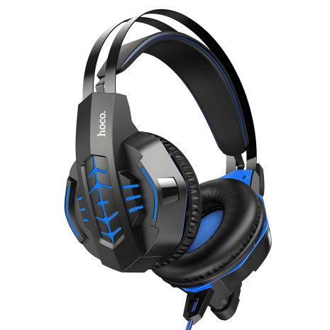 Синие Игровые Наушники Hoco W102 Cool