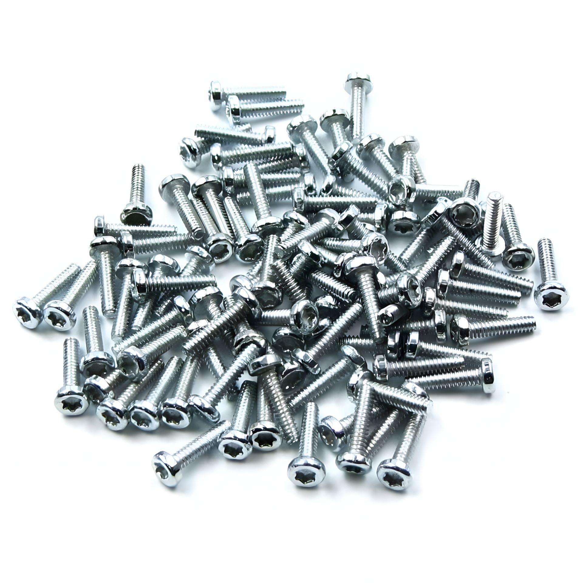 Серебристые винты T6 1,5х6 мм в упаковке (100 шт) Серебристые винты T6 1,5х6 мм в упаковке (100 шт)