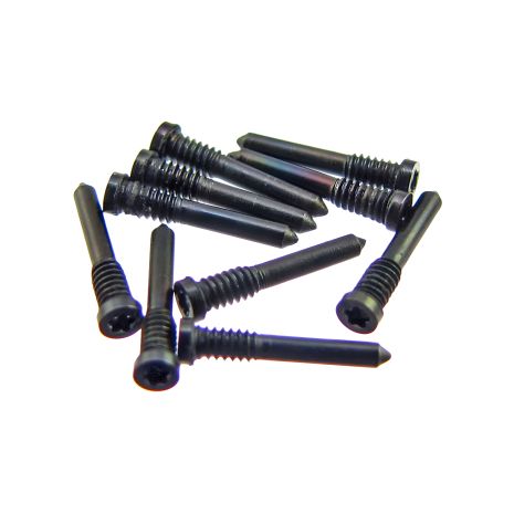 Чорні гвинти для Apple iPhone X/XS/XS Max/XR (10 шт, зовнішні нижні)