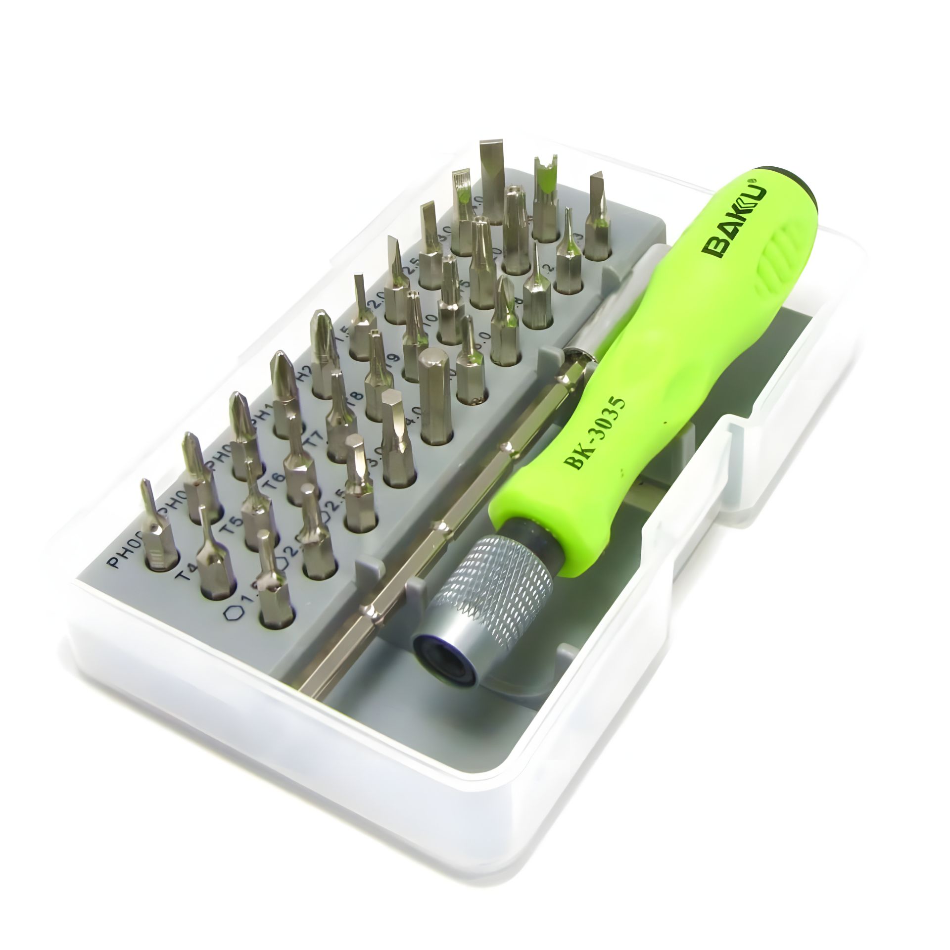 Набор отвёрток Baku BK-5530 (T4, T5, T6, крест 1.5 мм, пенталоб 0.8 мм) Набор отвёрток Baku BK-5530 (T4, T5, T6, крест 1.5 мм, пенталоб 0.8 мм)