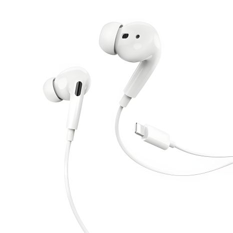 Hoco M1 Pro белые наушники с Lightning и микрофоном