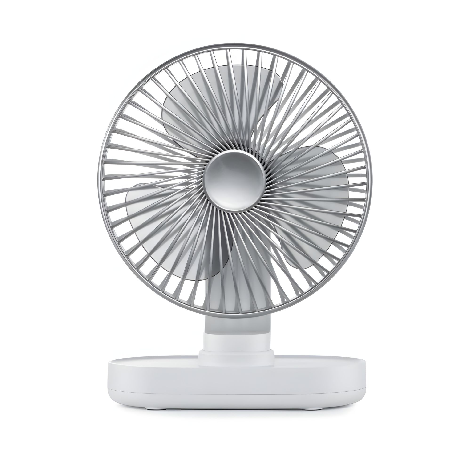 Сріблястий вентилятор бездротовий на акумуляторі GXQC D77 4000 mAh настільний Сріблястий вентилятор бездротовий на акумуляторі GXQC D77 4000 mAh настільний