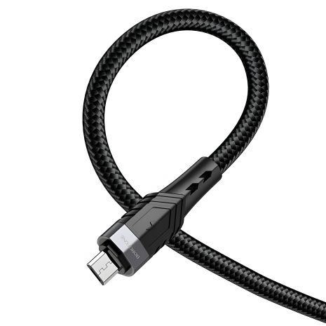 Чёрный кабель Borofone BU35 USB на MicroUSB 1.2m Чёрный кабель Borofone BU35 USB на MicroUSB 1.2m
