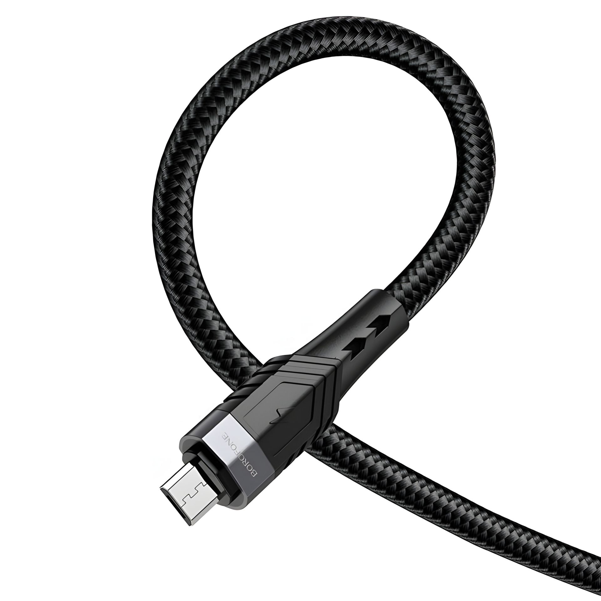 Чёрный кабель Borofone BU35 USB на MicroUSB 1.2m Чёрный кабель Borofone BU35 USB на MicroUSB 1.2m
