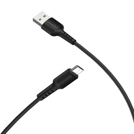 Кабель Borofone BX16 USB to MicroUSB 1m чорний Кабель Borofone BX16 USB to MicroUSB 1m чорний