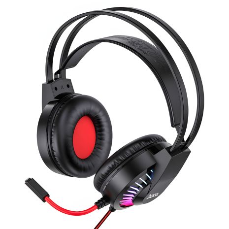 Красные игровые наушники Hoco W105 Joyful
