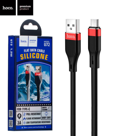 Кабель Hoco U72 USB to Type-C 1.2m чорний
