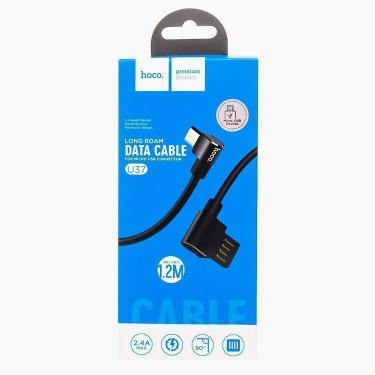 Кабель Hoco U37 USB to MicroUSB 1.2m черный Кабель Hoco U37 USB to MicroUSB 1.2m черный