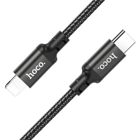 Чёрный Hoco X14 DS Type-C to Lightning PD Кабель 20W 3m