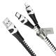 Hoco U97 2-in-1 Type-C/Lightning to USB Cable 1m чорно-білий