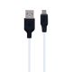 Чорно-білий кабель Hoco X21 Plus USB to MicroUSB 2m Чорно-білий кабель Hoco X21 Plus USB to MicroUSB 2m
