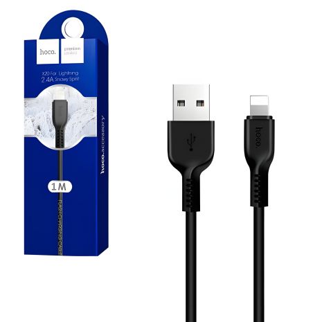 Кабель Hoco X20 USB to Lightning 1m Чёрный Кабель Hoco X20 USB to Lightning 1m Чёрный