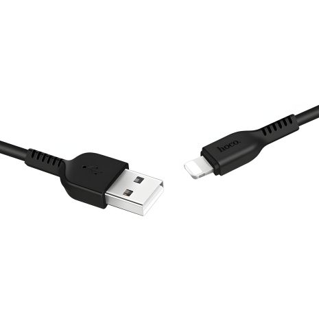 Чорний Кабель Hoco X20 USB to Lightning 2m