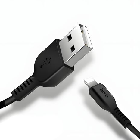 Чорний кабель Hoco X20 USB to Lightning 3m