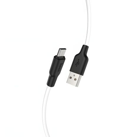 Hoco X21 Plus MicroUSB to USB Cable 1m чорно-білий