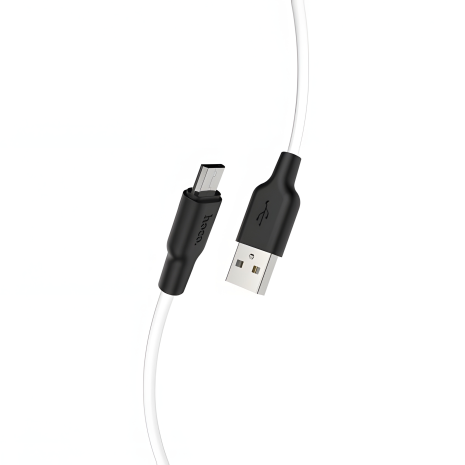 Hoco X21 Plus MicroUSB to USB Cable 1m чорно-білий