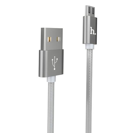 Кабель Hoco X2 Сріблястий USB to Lightning 1m