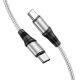 Кабель Hoco X50, PD 100W, Type-C до Type-C, 2m сріблястий