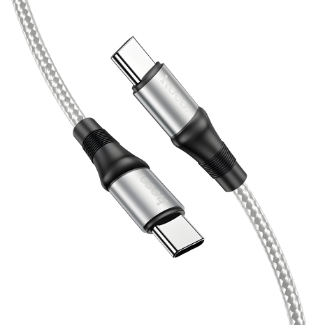 Hoco X50 Type-C to Type-C Кабель 100W 2m серебристый
