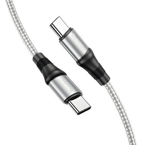 Hoco X50 Type-C to Type-C Кабель 100W 2m серебристый