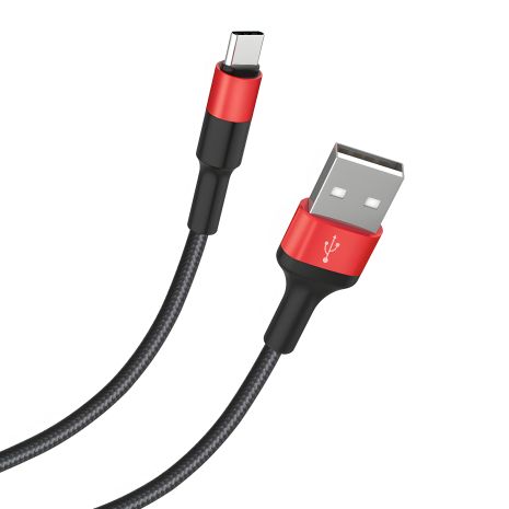 1м черно-красный кабель Hoco X26 USB to Type-C 1м черно-красный кабель Hoco X26 USB to Type-C
