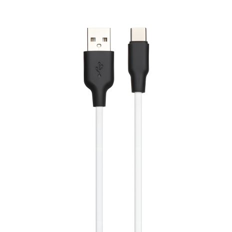 Кабель Hoco X21 Plus USB для Type-C 1 м, чорно-білий Кабель Hoco X21 Plus USB для Type-C 1 м, чорно-білий