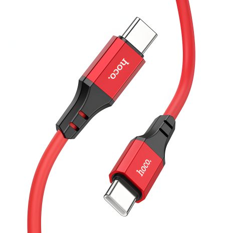 Кабель Hoco X86 червоний 1m 60W Type-C to Type-C PD