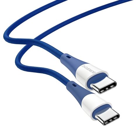 60W USB Type C to Type C Borofone BX60 Superior Синий 60W USB Type C to Type C Borofone BX60 Superior Синий