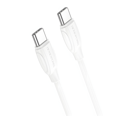 USB Шнур Borofone BX19 60W Type-C до Type-C, Білий