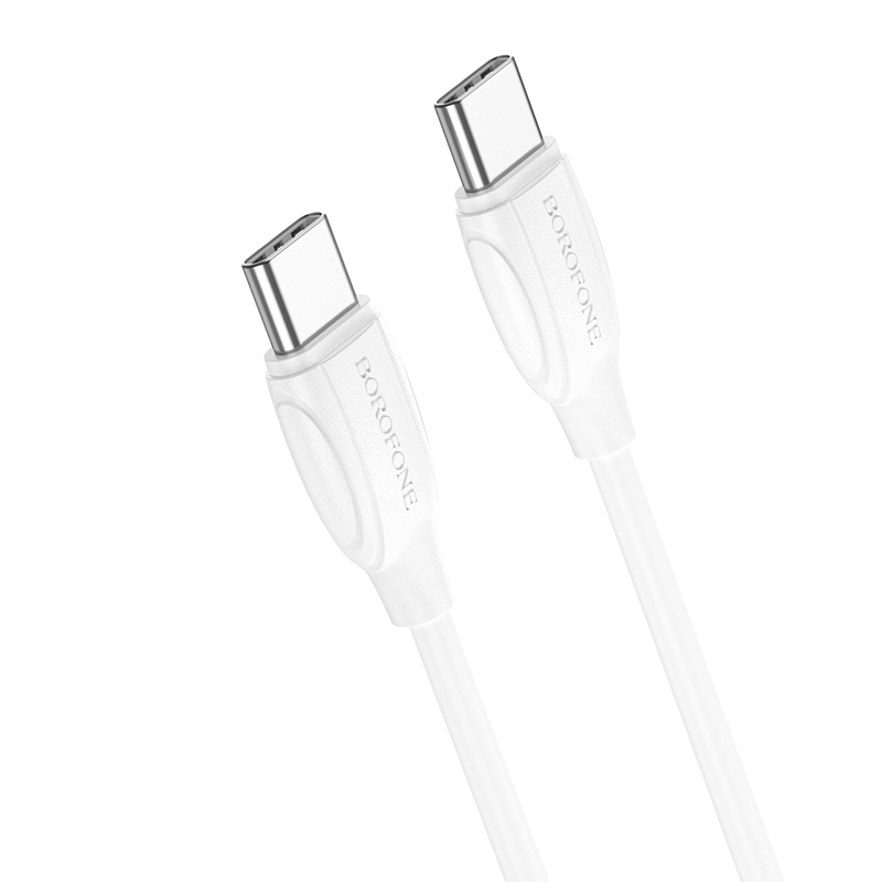 Кабель Borofone BX19 60W Type-C to Type-C 1m Белый Кабель Borofone BX19 60W Type-C to Type-C 1m Белый