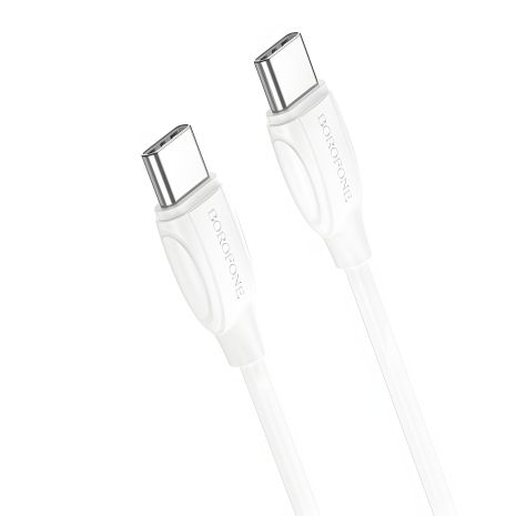 USB Шнур Borofone BX19 60W Type-C до Type-C, Білий