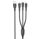 Кабель USB Borofone 3-in-1 BX71 IP+Type-C+Micro Чорний