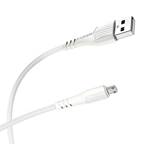 USB кабель Micro Борофоне BX37 Білий