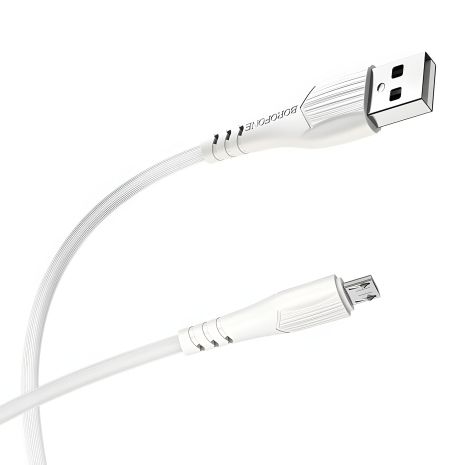 USB кабель Micro Борофоне BX37 Білий