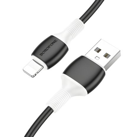 USB-кабель Borofone BX84 Lightning 2.4A Білий USB-кабель Borofone BX84 Lightning 2.4A Білий