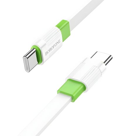 Кабель USB Borofone Union BX89 60W Type-C to Type-C Біло-зелений