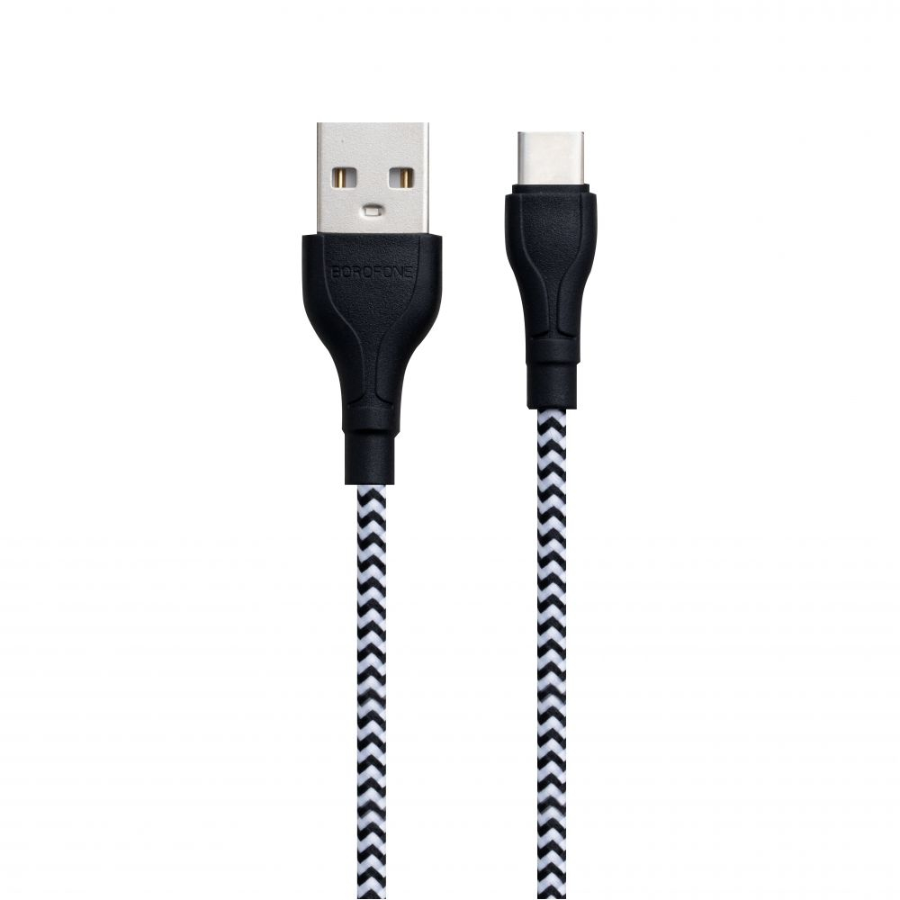 USB Borofone BX39 Beneficial Type-C 1m Чорно-Білий USB Borofone BX39 Beneficial Type-C 1m Чорно-Білий